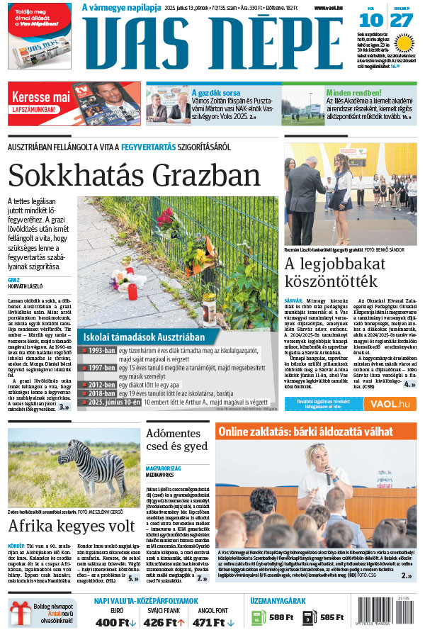 Lapszám: 2025.06.13. + MELLÉKLET