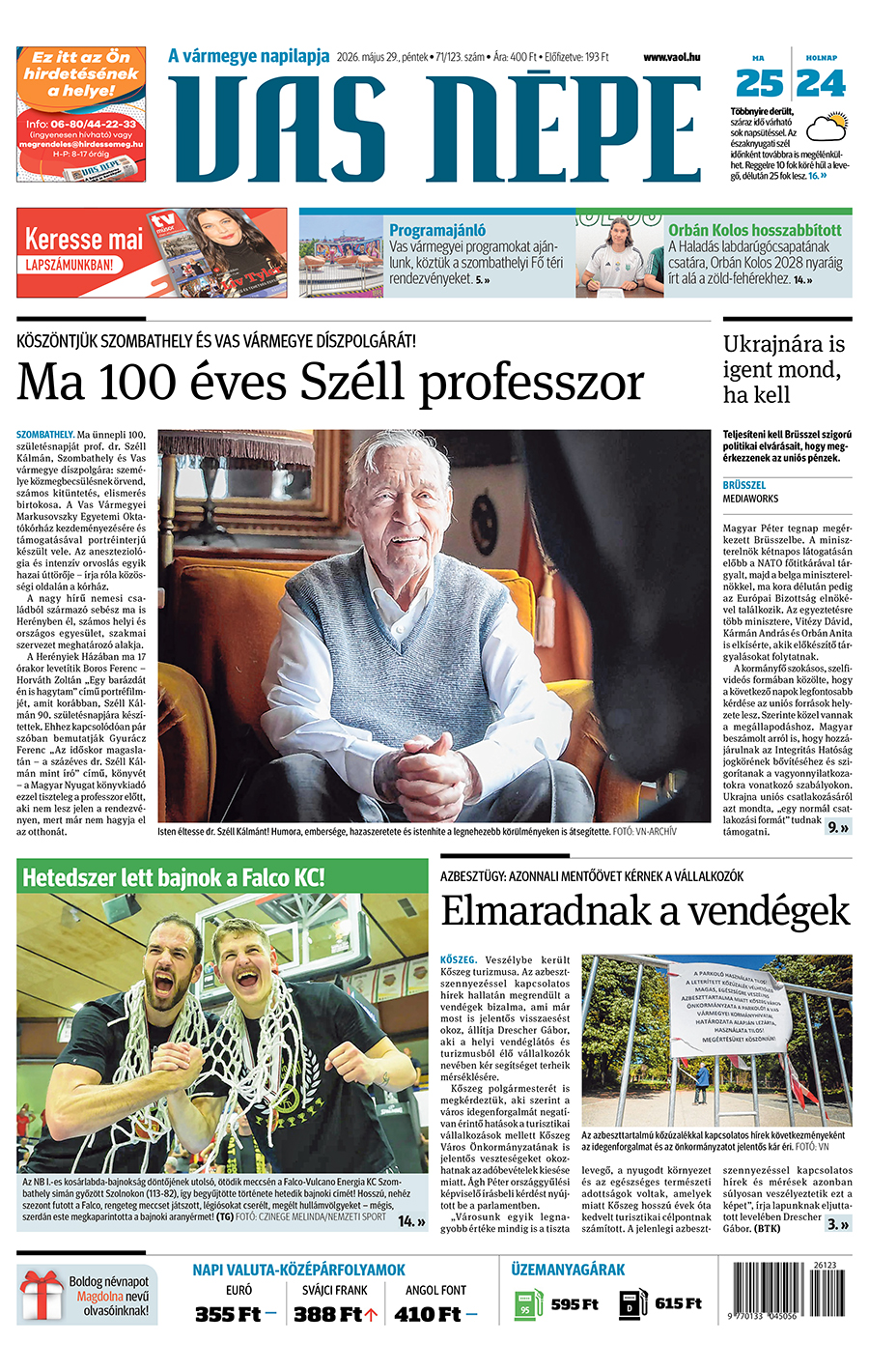 Lapszám: 2026.05.29. + Melléklet