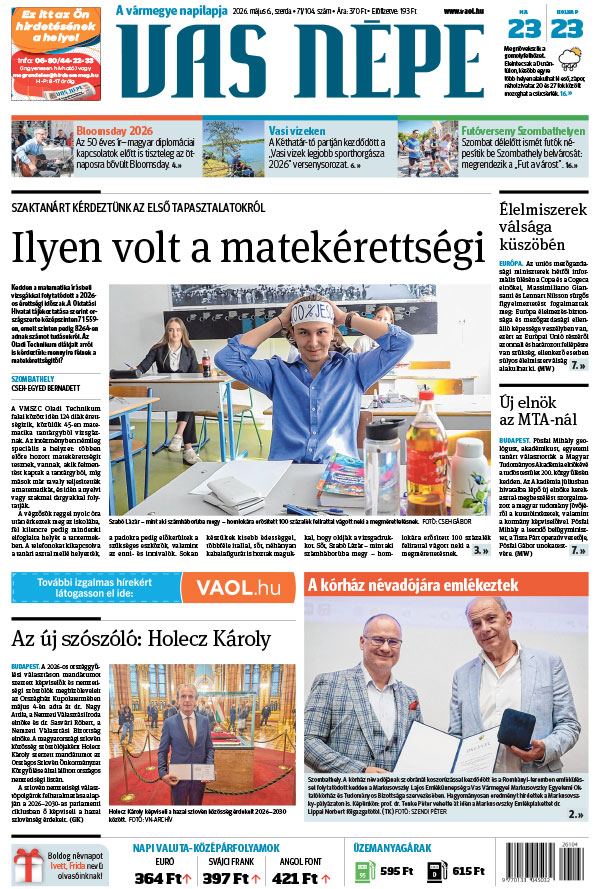 Lapszám: 2026. 05. 06.