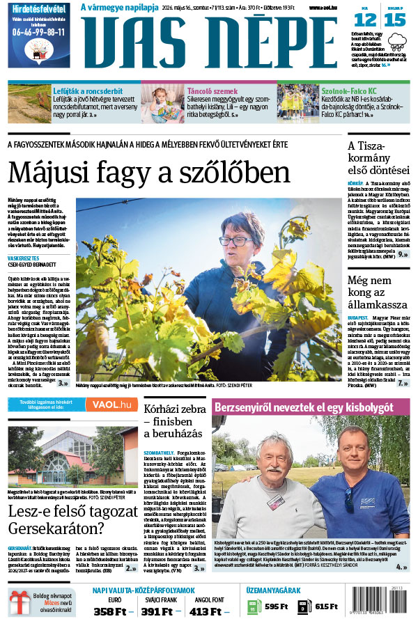 Lapszám: 2026. 05. 16.
