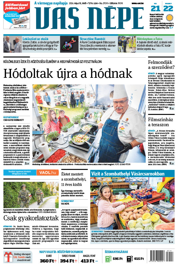 Lapszám: 2026. 05. 18.
