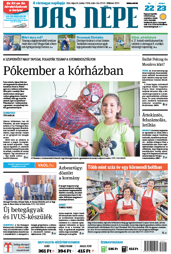 Lapszám: 2026. 05. 20.