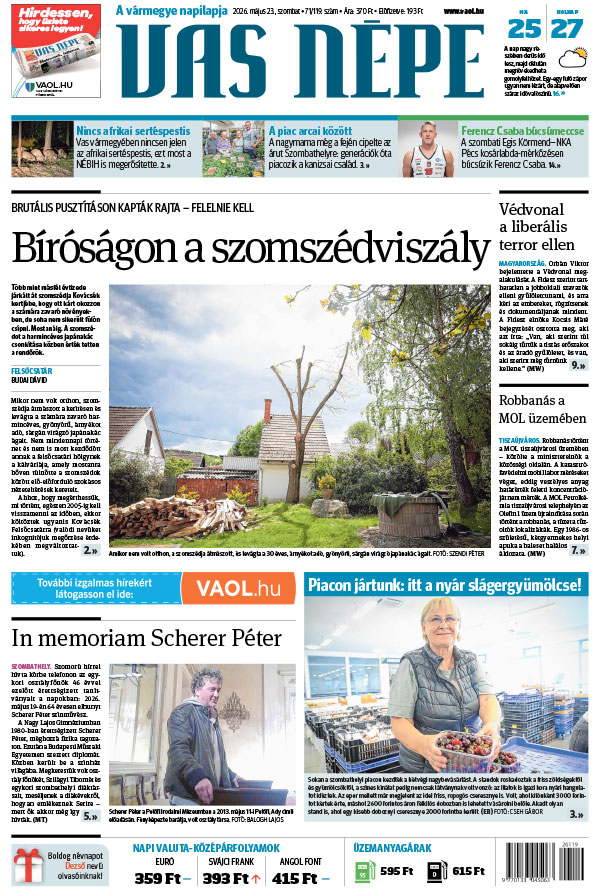Lapszám: 2026. 05. 23.