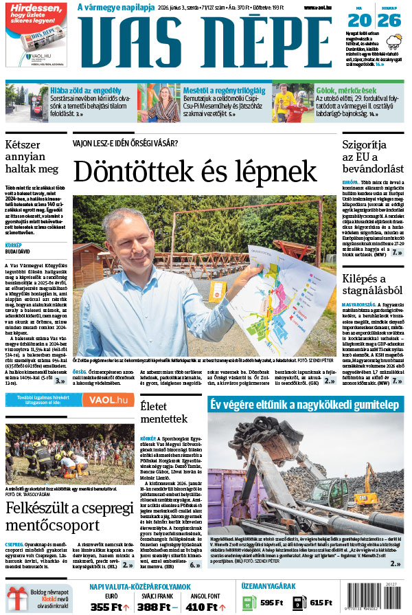 Lapszám: 2026. 06. 03.