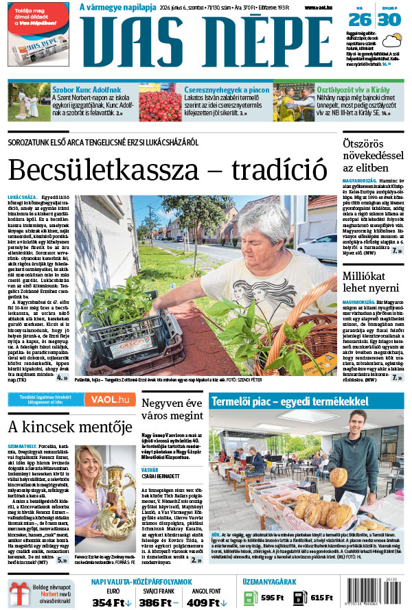 Lapszám: 2026. 06. 06.